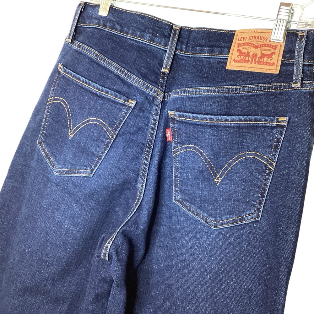 Levi’s Jeans Women’s Sz 30 Dark Wash High Rise Wide Leg Retro Hippie 70’… - Picture 7 of 8